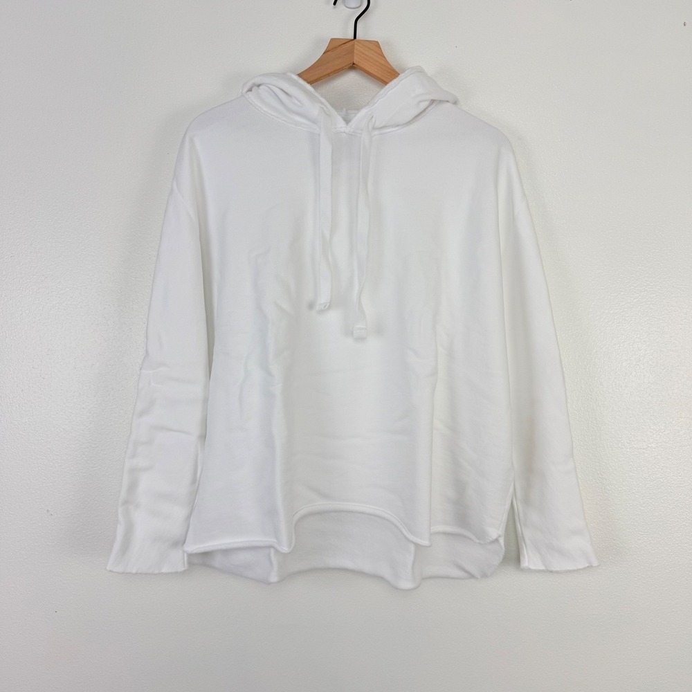 Frank & Eileen Kane Capelet Oversized Hoodie Sweatshirt Size L White Comfort NEW - Picture 3 of 16